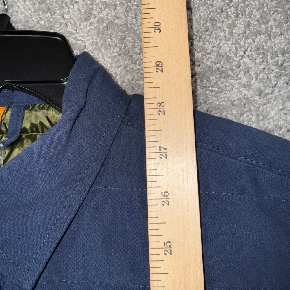 Tailor Vintage Mens Navy Quilted Snap Front Shirt Jacket AIROTEC Luxe Large NEW - Picture 6 of 11